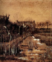 Репродукция картины "ditch" художника "ван гог винсент"