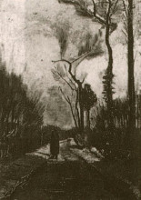 Копия картины "lane in autumn" художника "ван гог винсент"