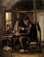 Копия картины "man winding yarn" художника "ван гог винсент"