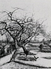 Репродукция картины "parsonage garden" художника "ван гог винсент"