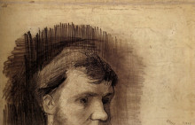 Копия картины "part of a portrait of anthon van rappard" художника "ван гог винсент"
