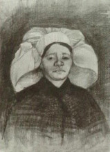 Копия картины "peasant woman, head" художника "ван гог винсент"