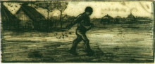 Репродукция картины "sower" художника "ван гог винсент"