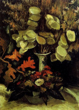 Репродукция картины "vase with honesty" художника "ван гог винсент"