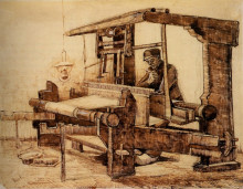 Репродукция картины "weaver" художника "ван гог винсент"
