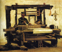 Картина "weaver, seen from the front" художника "ван гог винсент"