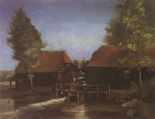 Картина "watermill in kollen, near nuenen" художника "ван гог винсент"