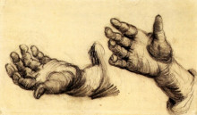 Картина "two hands" художника "ван гог винсент"