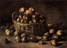 Репродукция картины "basket of potatoes" художника "ван гог винсент"
