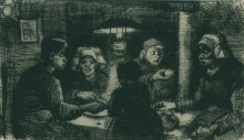 Картина "five persons at a meal" художника "ван гог винсент"