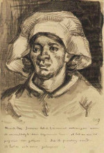 Репродукция картины "gordina de groot, head" художника "ван гог винсент"