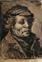 Репродукция картины "head of a man" художника "ван гог винсент"