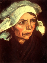 Картина "head of a peasant woman with white cap" художника "ван гог винсент"