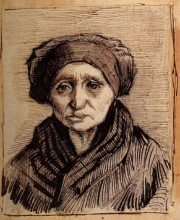 Репродукция картины "head of a woman" художника "ван гог винсент"