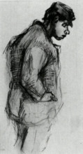 Репродукция картины "peasant boy" художника "ван гог винсент"