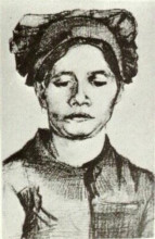 Копия картины "peasant woman, head" художника "ван гог винсент"