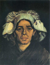 Копия картины "peasant woman, portrait of gordina de groot" художника "ван гог винсент"