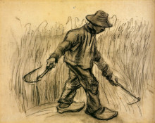 Репродукция картины "reaper" художника "ван гог винсент"