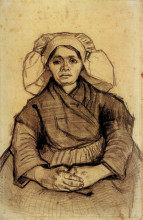 Копия картины "seated woman" художника "ван гог винсент"