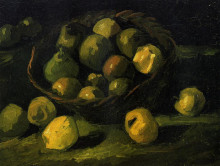 Картина "still life with basket of apples" художника "ван гог винсент"