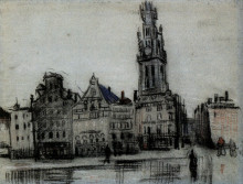 Копия картины "the grote markt" художника "ван гог винсент"