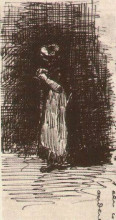 Репродукция картины "scheveningen woman standing" художника "ван гог винсент"