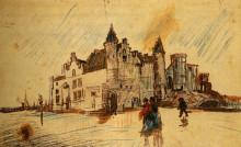 Картина "view of het steen" художника "ван гог винсент"
