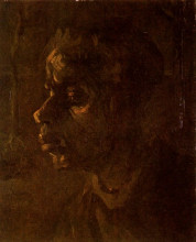 Картина "head of a peasant woman" художника "ван гог винсент"