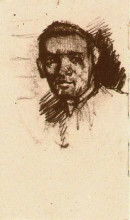 Картина "head of a young man, bareheaded" художника "ван гог винсент"