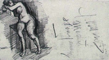 Репродукция картины "female nude, seated" художника "ван гог винсент"