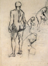 Репродукция картины "idol and sketches of venus" художника "ван гог винсент"