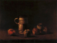 Репродукция картины "still life with beer mug and fruit" художника "ван гог винсент"