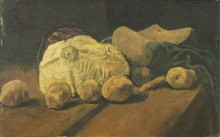 Копия картины "still life with cabbage and clogs" художника "ван гог винсент"