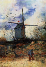 Репродукция картины "moulin de la galette" художника "ван гог винсент"