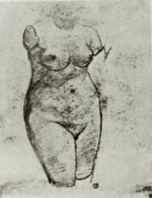Репродукция картины "plaster torso of a woman" художника "ван гог винсент"
