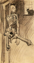 Копия картины "skeleton" художника "ван гог винсент"