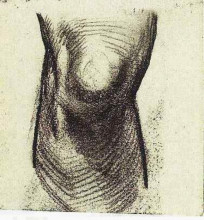 Репродукция картины "sketch of a knee" художника "ван гог винсент"