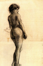 Картина "standing female nude seen from the back" художника "ван гог винсент"