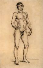 Репродукция картины "standing male nude seen from the front" художника "ван гог винсент"