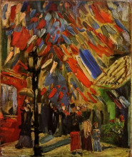 Картина "the fourteenth of july celebration in paris" художника "ван гог винсент"