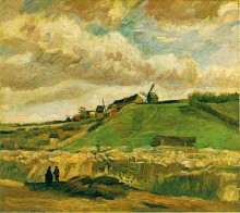Картина "the hill of montmartre with quarry" художника "ван гог винсент"