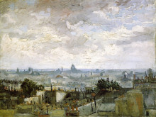 Копия картины "the roofs of paris" художника "ван гог винсент"
