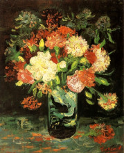 Копия картины "vase with carnations" художника "ван гог винсент"