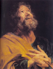 Репродукция картины "кающийся апостол петр" художника "ван дейк антонис"