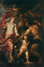 Репродукция картины "венера просит у вулкана оружие для энея" художника "ван дейк антонис"