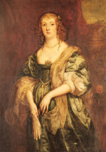 Копия картины "портрет анны карр, графини бедфордской" художника "ван дейк антонис"