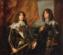 Копия картины "портрет князей палатинов шарля луи i и его брата роберта" художника "ван дейк антонис"