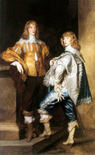 Репродукция картины "лорд джон и лорд бернар стюарты" художника "ван дейк антонис"