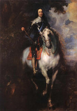 Репродукция картины "конный портрет карла i, короля англии" художника "ван дейк антонис"