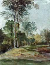 Репродукция картины "дорога в сельской местности" художника "ван дейк антонис"